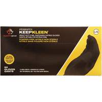 Gants jetables KeepKleen, Petit, Nitrile, 8 mils, Sans poudre, Noir Fastek