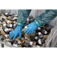 Gants r&eacute;sistants aux produits chimiques AlphaTec 04-003, Taille 8, 14" lo, Nitrile/PVC, Doublure en Molleton, Gant de calibre hiver Fastek