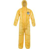 ChemMax&reg; 1 Coveralls, Polyethylene/Polypropylene, 4X-Large, Yellow Fastek