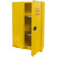 Flammable Storage Cabinet, 45 gal., 2 Door, 43" W x 65" H x 18" D SGU466 | Fastek