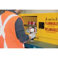 Flammable Storage Cabinet, 12 gal., 2 Door, 43" W x 18" H x 18" D Fastek
