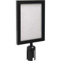 Cadre d'enseigne pour poteau de barri&egrave;re pour le contr&ocirc;le des foules, Noir Fastek