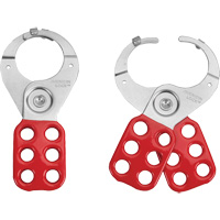 Tabbed Steel Lockout Hasp, Red Fastek