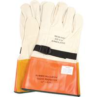 Leather Protector Gloves with Strap, Size 8, 12" L SGV615 | Fastek