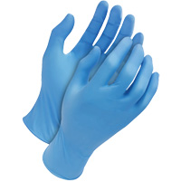 Gants jetables classiques, Moyen, Nitrile, 4 mils, Sans poudre, Bleu Fastek
