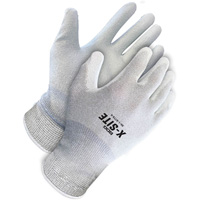 Gants enduits antistatiques X-Site, 8, R&ecirc;vetement Polyur&eacute;thane, Calibre 15, Enveloppe en Nylon/Cuivre Fastek