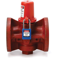 Housse de s&eacute;curit&eacute; pour fontaine et dispositif de cadenassage pour robinet &agrave; tournant, Ensemble Vanne/Robinet &agrave; eau Fastek