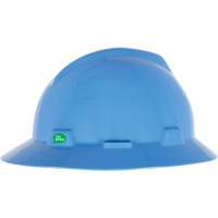 V-Gard&reg; GREEN Slotted Full Brim Hard Hat, Ratchet Suspension, ANSI Type I/CSA Type 1 Fastek