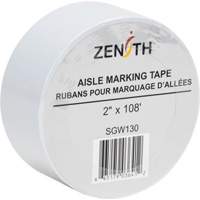 Aisle Marking Tape, 2" x 108', PVC, White Fastek