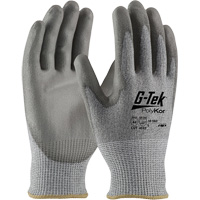 G-Tek&reg; PolyKor&reg; Cut Resistant Gloves, Size Small, 13 Gauge, Polyurethane Coated, Polyethylene Shell, ASTM ANSI Level A4/EN 388 Level 5/EN 388 Level D Fastek