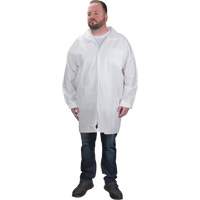 Protective Lab Coat, Microporous, White, Large SGW619 | Fastek