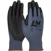 G-Tek&reg; NeoFoam&reg; Seamless Knit Coated Gloves, X-Small, Polyurethane Coating, 15 Gauge, Nylon Shell Fastek