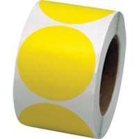 Coloured Marking Dots, Circle, 3" L x 3" W, Yellow, Vinyl SGW782 | Fastek