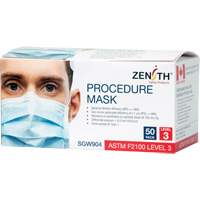 Disposable Procedure Face Masks, ASTM F2100 Level 3, Class 1 Fastek