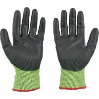 High Visibility Dipped Gloves, Size Small, 15 Gauge, Polyurethane Coated, Polyethylene Shell, ASTM ANSI Level A5 Fastek