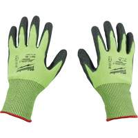 High Visibility Dipped Gloves, Size Small, 15 Gauge, Polyurethane Coated, Polyethylene Shell, ASTM ANSI Level A5 Fastek