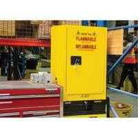 Flammable Aerosol Storage Cabinet, 12 gal., 1 Door, 23" W x 35" H x 18" D SGX675 | Fastek