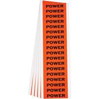 "Power" Conduit & Voltage Labels, 1/2" x 2-1/4", Cloth/Vinyl, English Fastek