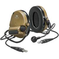Casque VI NIB avec deux fils de sortie Peltor ComTac, Style Cordon cervical, 22 dB Fastek