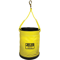 Vinyl Coated Collapsible Bucket, 11" L x 11" W x 16" H, Nylon, Black/Yellow Fastek