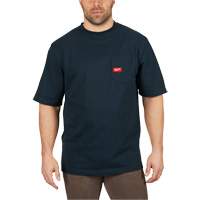 Heavy-Duty Pocket T-Shirt, Men's, Small, Blue Fastek