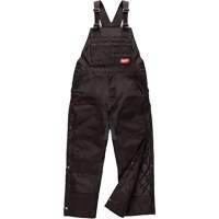 GridIron Regular Length Zip-To-Thigh Bib Overall, Men's, Large, Black Fastek