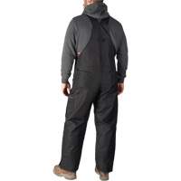 GridIron Regular Length Zip-To-Thigh Bib Overall, Men's, Large, Black Fastek