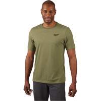 Hybrid Work Tee Shirt, Men's, Small, Green Fastek