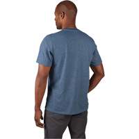 Hybrid Work Tee Shirt, Men's, Small, Blue Fastek