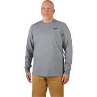 Hybrid Work Tee Shirt, Men's, Small, Grey Fastek