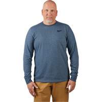 Hybrid Work Tee Shirt, Men's, Small, Blue Fastek