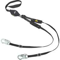 V-Series Utility Energy Absorbing Lanyard, 6', Snap Hook Center, Snap Hook Leg Ends, Nylon Fastek