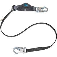 Anti-Corrosion Energy Absorbing Lanyard, 6', Snap Hook Center, Snap Hook Leg Ends, Polyester Fastek