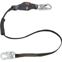 Anti-Corrosion Energy Absorbing Lanyard, 6', Rebar Hook Center, Snap Hook Leg Ends, Polyester Fastek