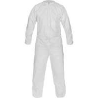 CleanMax&reg; Clean Manufactured Non-Sterile Coverall, Medium, White, Microporous Fastek