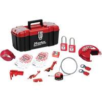 Basic Lockout Kit with Zenex Thermoplastic Locks, Electrical/Valve Kit, 19 Components Fastek