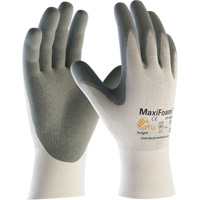 ATG MaxiFoam&reg; Premium Seamless Knit Gloves, Large, Nitrile Coating, 15 Gauge, Nylon Shell Fastek