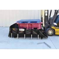 Ultra-IBC Berm&reg; Spill Berm, 400 US gal. Capacity, 6' W x 6' L x 18" H, L-Bracket Fastek