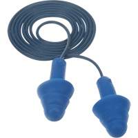 Bouchons d'oreilles pr&eacute;moul&eacute;s E-A-R Ultrafit , Avec cordon, Taille unique, Vrac - Sac en poly, NRR dB NRR 25 dB Fastek