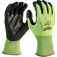 Gants haute visibilit&eacute; r&eacute;sistant aux coupures, Taille Petit, Calibre 13, Rev&ecirc;tement Nitrile/Polyur&eacute;thane, Enveloppe en Poly&eacute;thyl&egrave;ne, ANSI/ISEA 105 niveau 4 Fastek