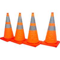 Collapsible Traffic Cone, 28" H, Orange SHA820 | Fastek