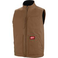 Heavy-Duty Sherpa-Lined Vest, Men's, Small, Brown Fastek