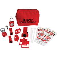 Electrical Lockout Tagout Kit with Nylon Safety Padlock in Pouch, Circuit Breaker Type Fastek