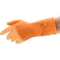 AlphaTec&reg; 87-320 Chemical-Resistant Gloves, Size 9.5, 11.8" L, Rubber Latex, Cotton/Flock-Lined Inner Lining, 17-mil Fastek