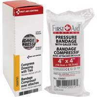 SmartCompliance&reg; Refill Compress Pressure Bandage with Ties, 4" L x 4" W Fastek