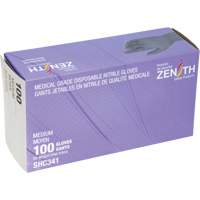 Medical Grade Disposable Gloves, Medium, Nitrile, 6-mil, Powder-Free, Black, Class 2 Fastek