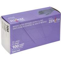 Medical Grade Disposable Gloves, 2X-Large, Nitrile, 6-mil, Powder-Free, Black, Class 2 Fastek