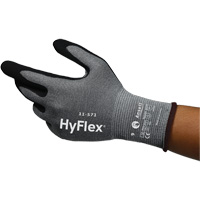 HyFlex&reg; 11-571 Cut-Resistant Gloves, Size 5, 15 Gauge, Nitrile Coated, Nylon/HPPE/Spandex Shell, ASTM ANSI Level A4/EN 388 Level D Fastek