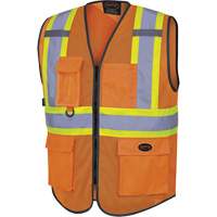 6960 Veste de s&eacute;curit&eacute; &agrave; maille en avant, Orange haute visibilit&eacute;, Moyen, Polyester Fastek