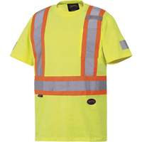 6980 T-shirt de s&eacute;curit&eacute;, Coton, Moyen, Jaune lime haute visibilit&eacute; Fastek